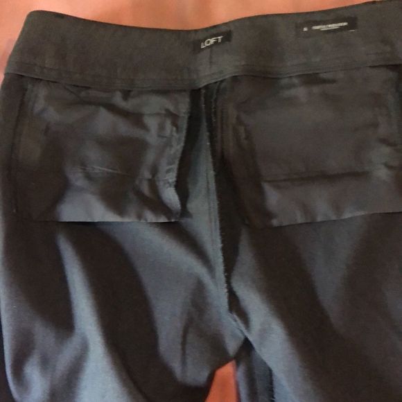 Ann Taylor loft charcoal Marisa trouser sz 6 / four pockets/ zipper/ belt loops - Picture 11 of 14